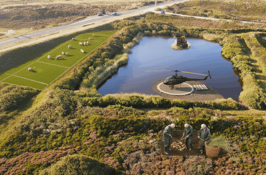 Rantum sylt news Flurgrundstück mit Helikopter