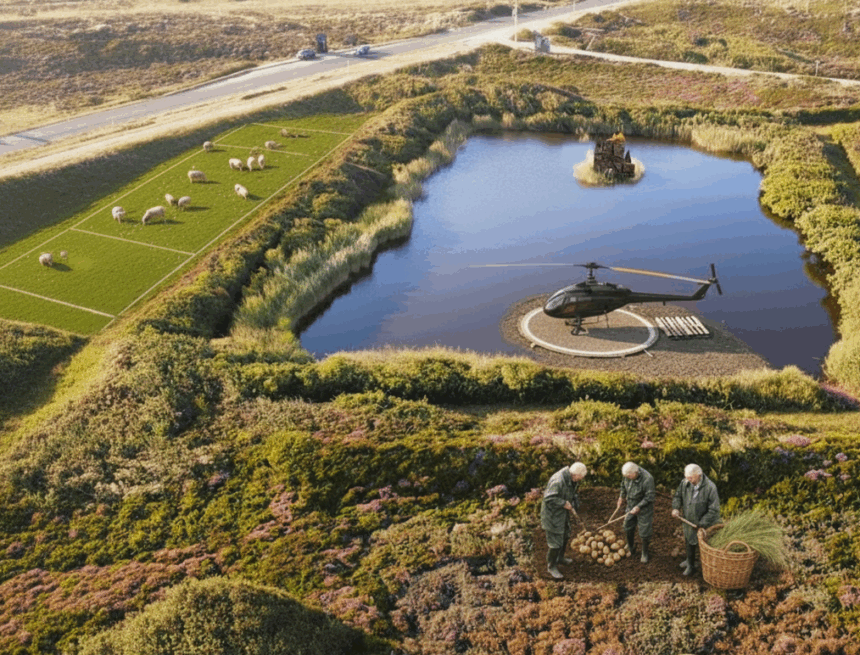 Rantum sylt news Flurgrundstück mit Helikopter