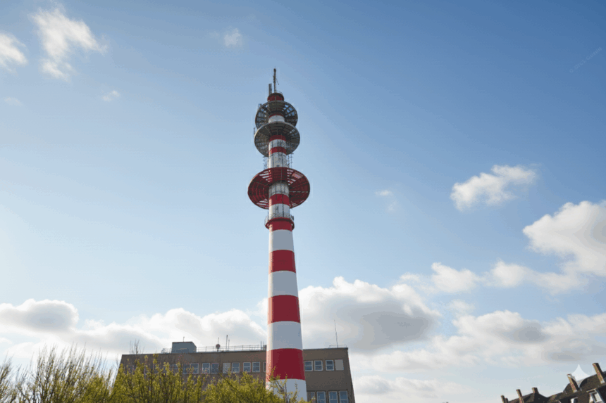 funkturm rot weiß funkturm rot weiß