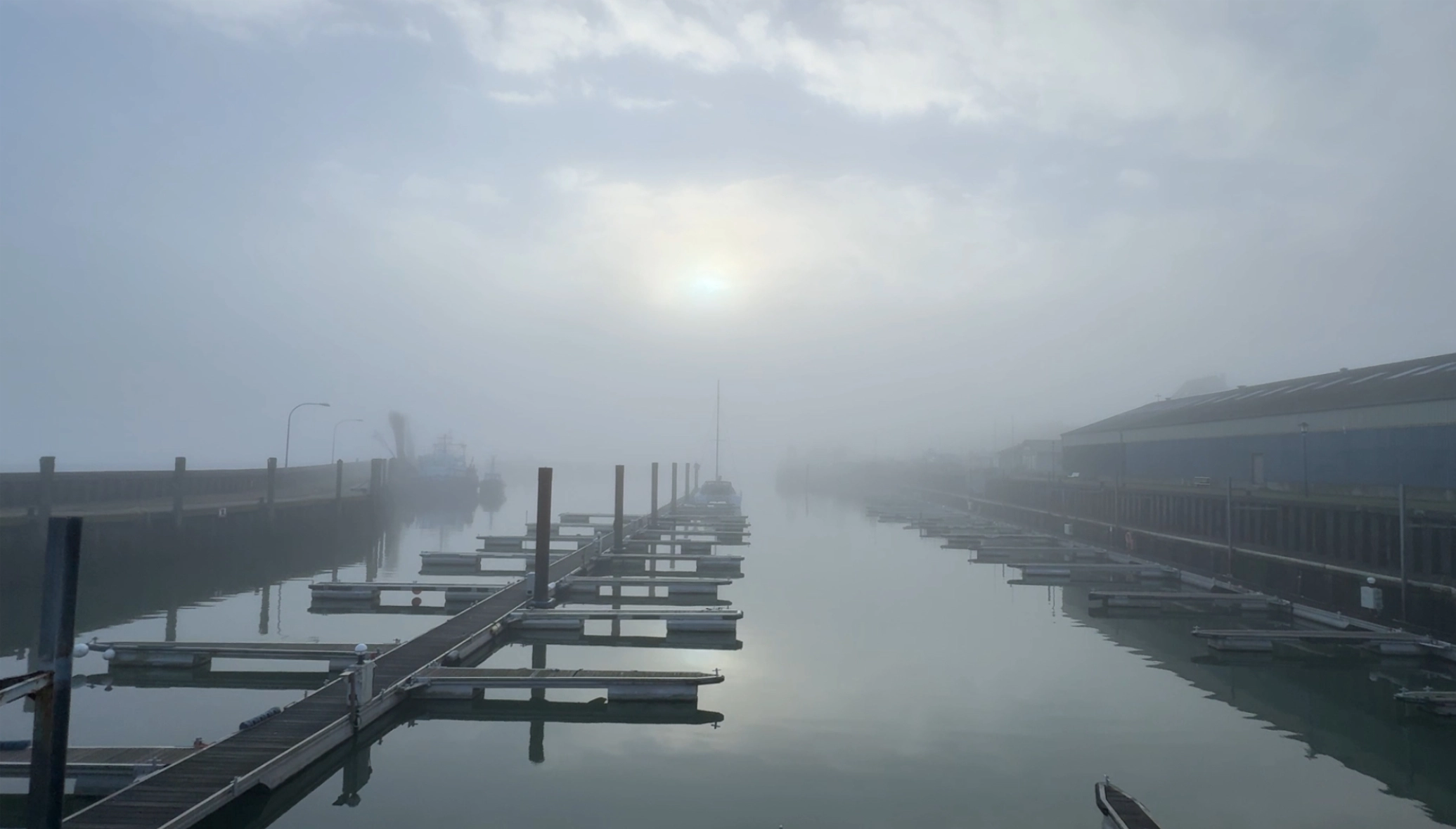 Hörnum Hafen bei Nebel Sylt