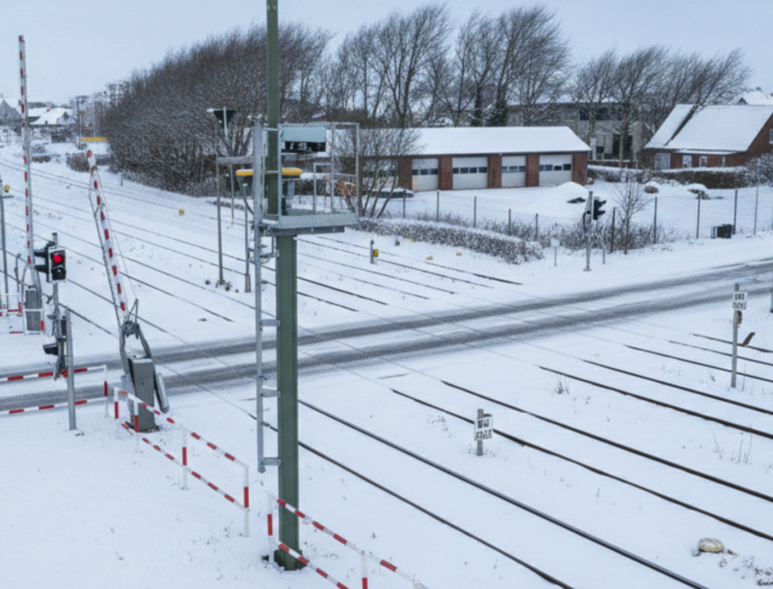 Tinnumer Sperrung: Die Insel rätselt, warum die Bahn eine ungenutzte Schranke „schließt“