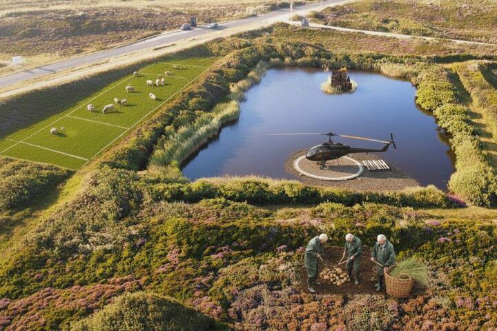 Rantum sylt news Flurgrundstück mit Helikopter