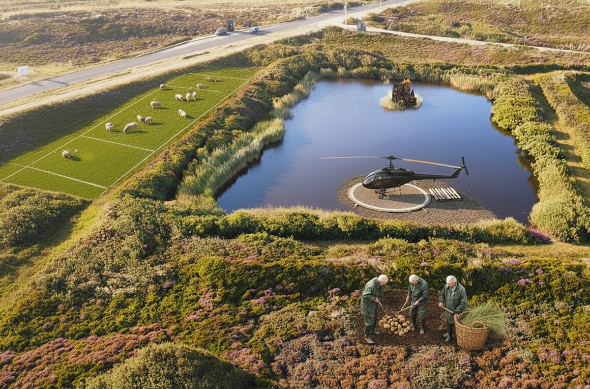 Rantum sylt news Flurgrundstück mit Helikopter